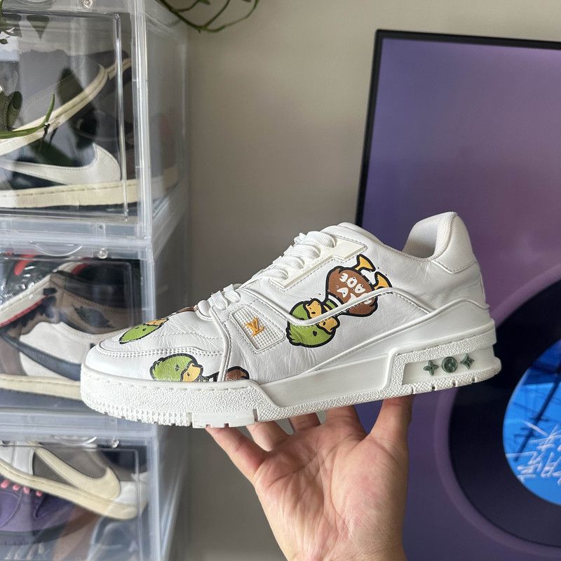 Louis Vuitton Nigo x LOUIS VUITTON Trainer Fashion Sneakers 0079 Size US 9 / IT 39 - 12 Thumbnail