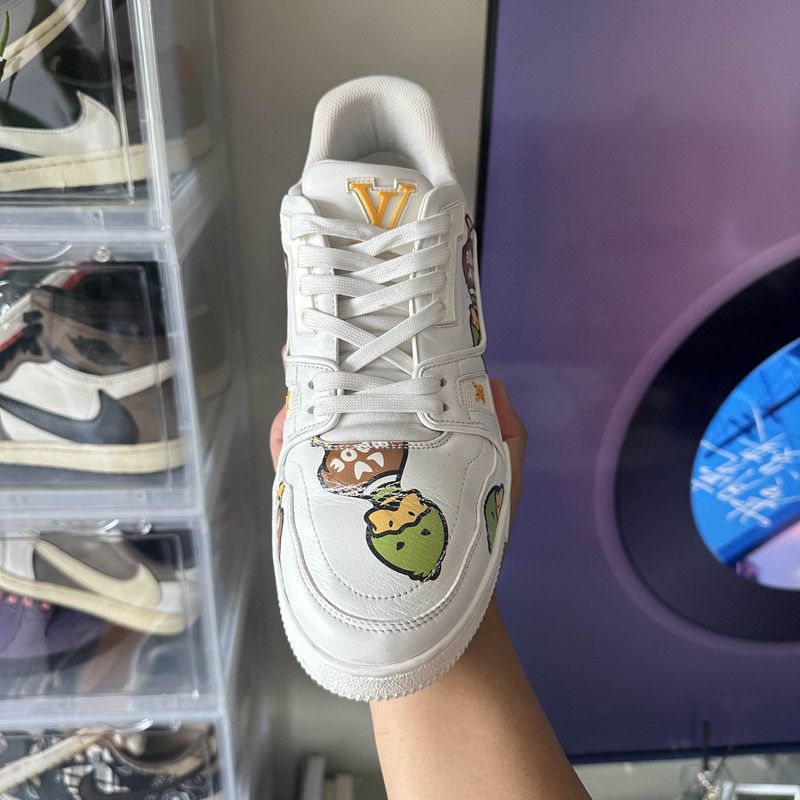 Louis Vuitton Nigo x LOUIS VUITTON Trainer Fashion Sneakers 0079 Size US 9 / IT 39 - 13 Thumbnail