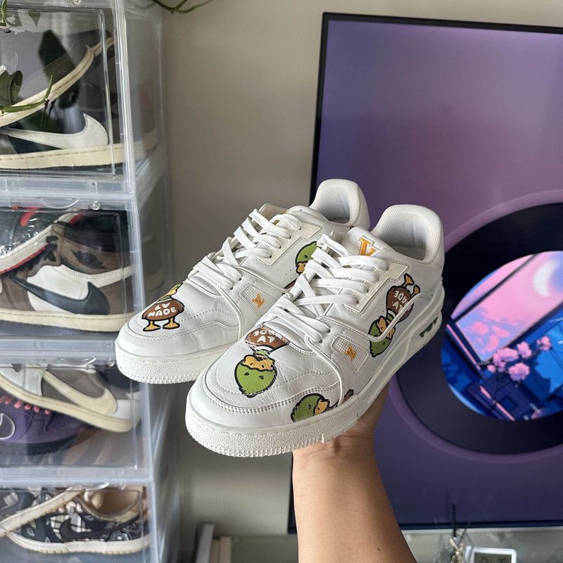 Louis Vuitton Nigo x LOUIS VUITTON Trainer Fashion Sneakers 0079 Size US 9 / IT 39 - 16 Thumbnail