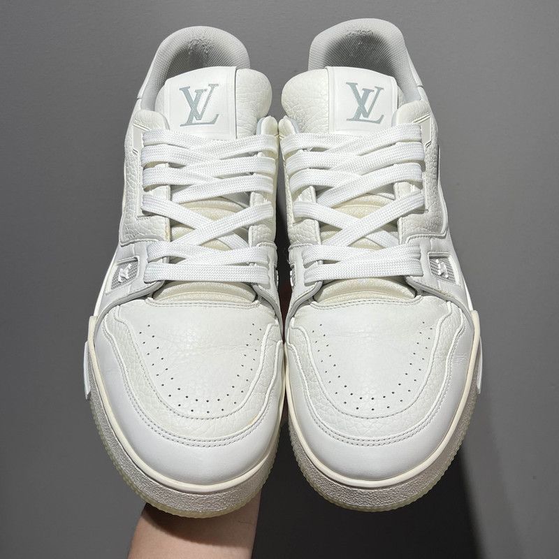 Louis Vuitton Louis Vuitton Trainer White Low-Top Fashion Sneakers 0079 Size US 10 / EU 43 - 2 Thumbnail