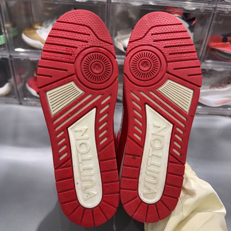 Louis Vuitton Louis Vuitton Trainer Red Fashion Sneakers for Men 0079 Size US 10 / IT 40 - 4 Thumbnail