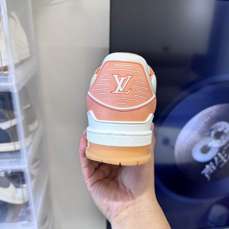 Louis Vuitton Louis Vuitton Trainer Low-Top Sneakers in Peach Pink 0079 Size US 10 / IT 40 - 15 Thumbnail