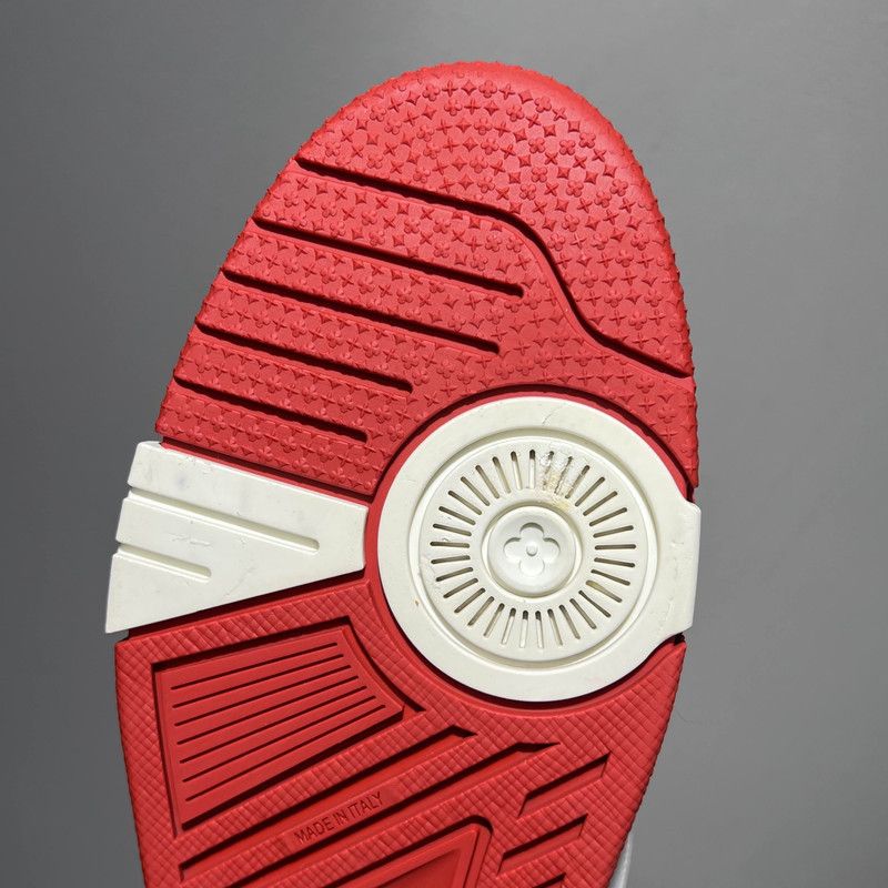 Louis Vuitton Louis Vuitton Trainer Fashion Sneakers in White and Red 0079 Size US 10 / IT 40 - 8 Thumbnail