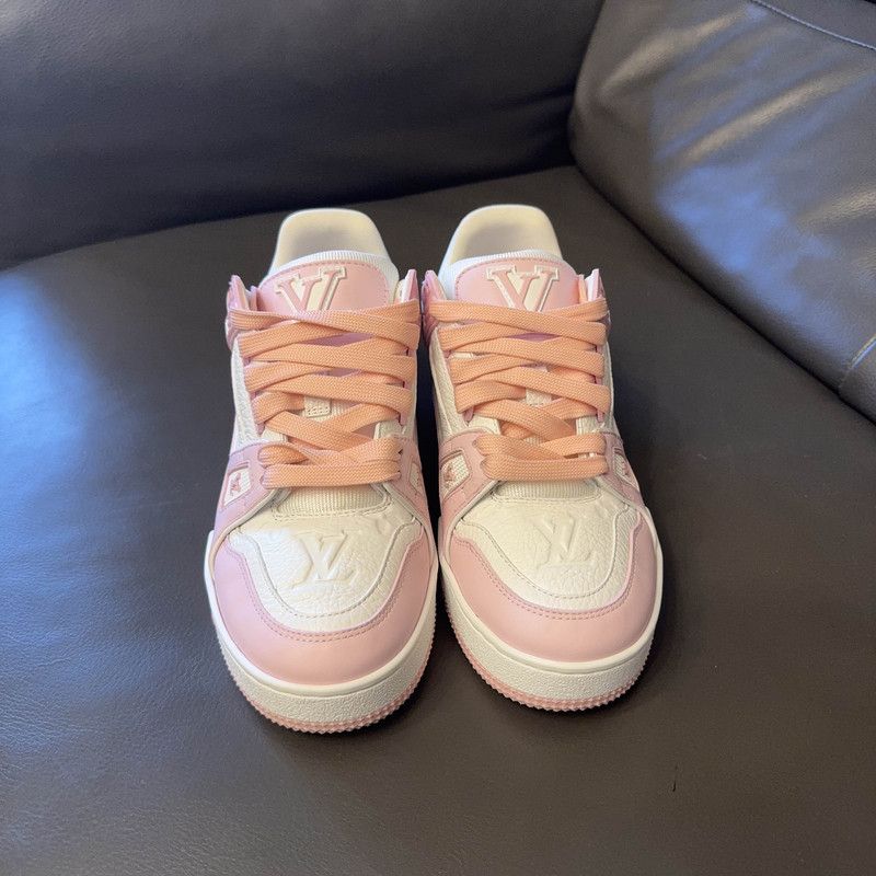 Louis Vuitton Louis Vuitton Trainer Pink Low-Top Sneakers 0079 Size US 5.5 / EU 38 - 2 Thumbnail