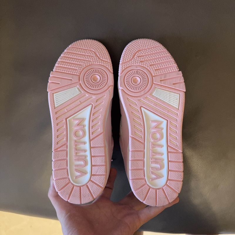 Louis Vuitton Louis Vuitton Trainer Pink Low-Top Sneakers 0079 Size US 5.5 / EU 38 - 4 Thumbnail