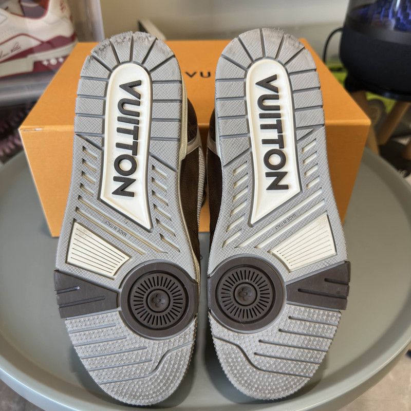 Louis Vuitton Louis Vuitton Trainer Low Top Sneakers in Brown 0079 Size US 8 / EU 41 - 4 Thumbnail