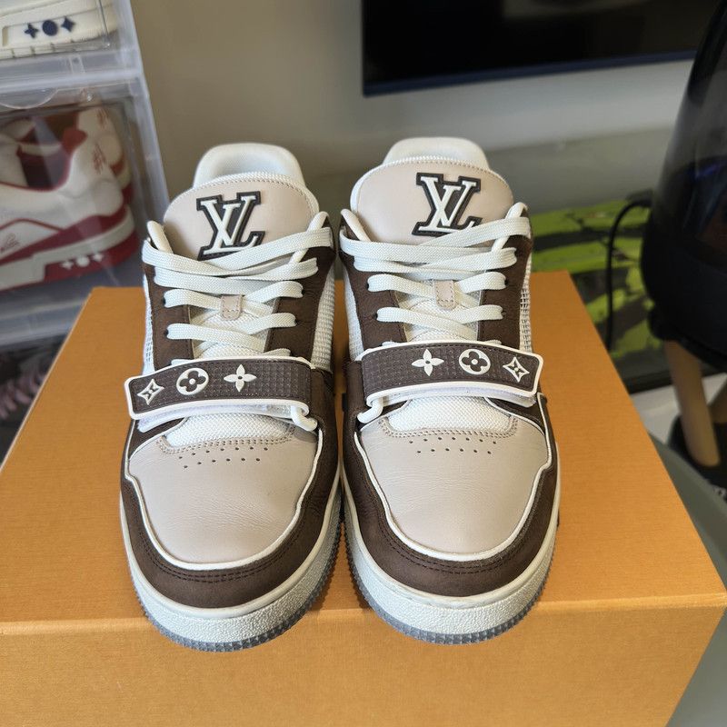 Louis Vuitton Louis Vuitton Trainer Low Top Sneakers in Brown 0079 Size US 8 / EU 41 - 2 Thumbnail