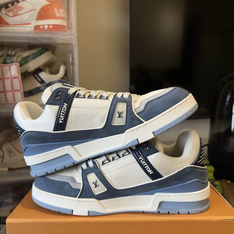 Louis Vuitton Louis Vuitton Blue White Trainer Sneakers for Men and Women 0079 Size US 8.5 / EU 41-42 - 10 Thumbnail