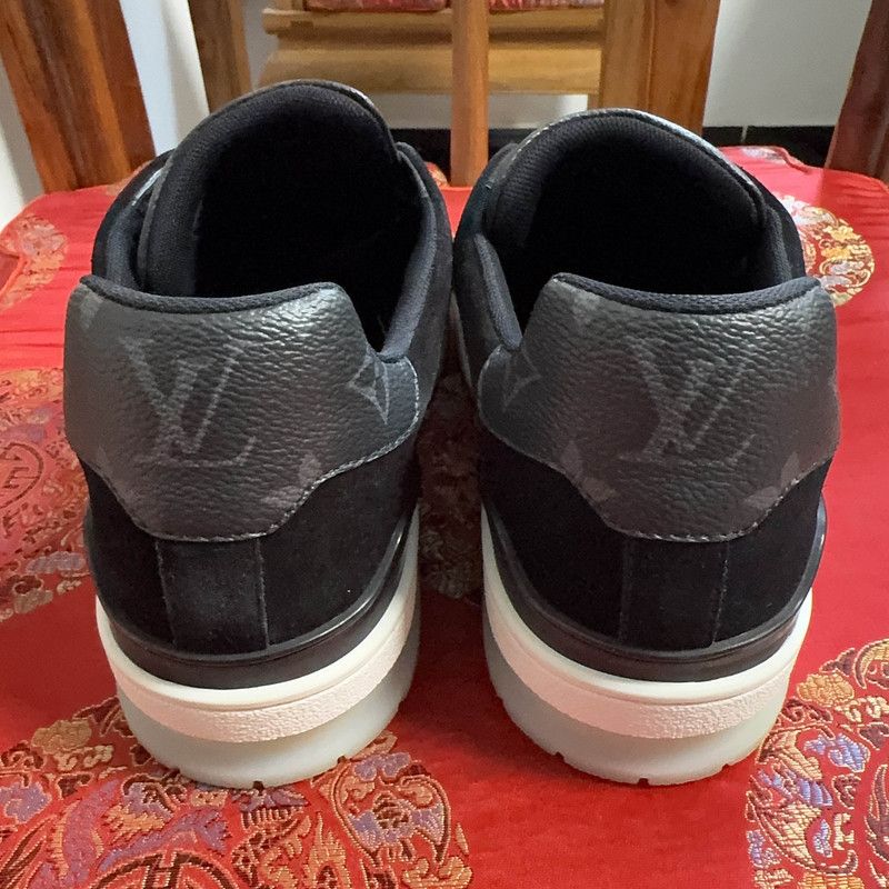 Louis Vuitton Louis Vuitton Black Trainer Low-Top Sneakers 0079 Size US 9 / EU 42 - 3 Thumbnail
