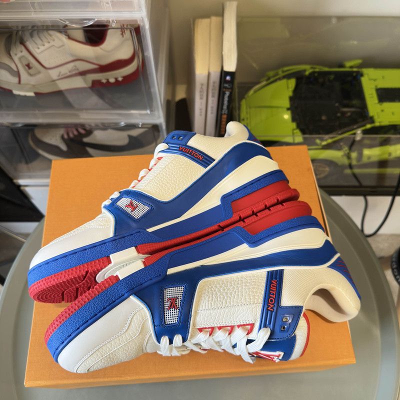 Louis Vuitton Louis Vuitton Color Block Trainer Sneakers 0079 Size US 9.5 / EU 42-43 - 8 Thumbnail
