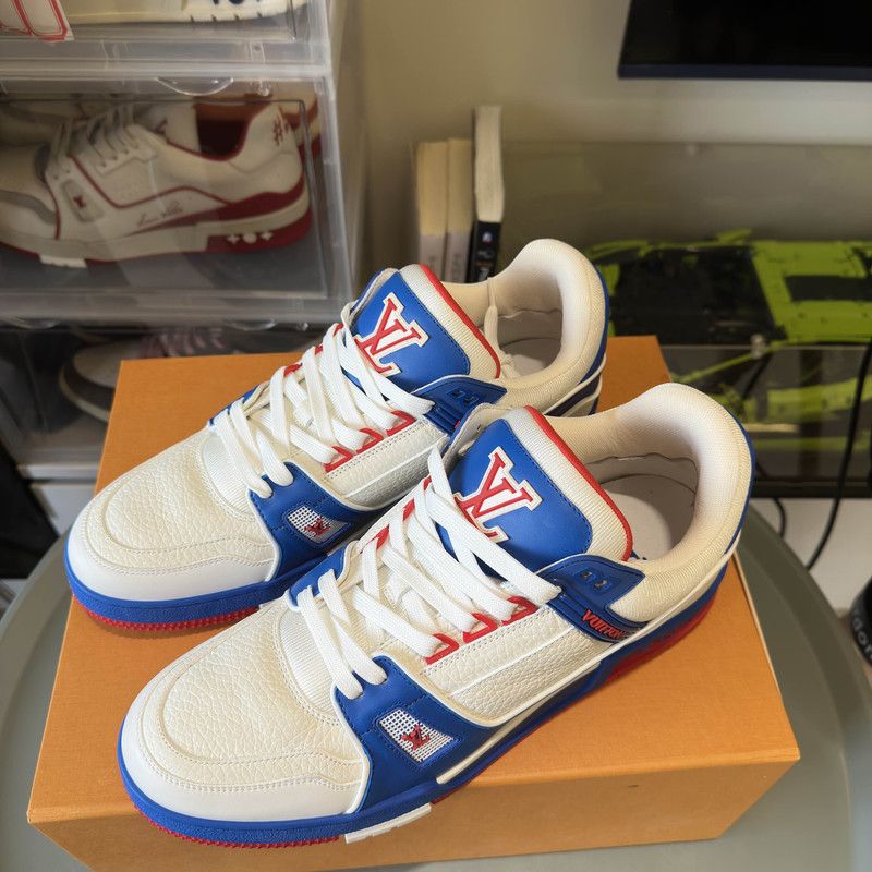 Louis Vuitton Louis Vuitton Color Block Trainer Sneakers 0079 Size US 9.5 / EU 42-43 - 7 Thumbnail