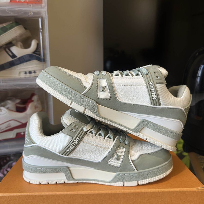 Louis Vuitton Louis Vuitton Low Top Trainer in Dark Green 0079 Size US 8.5 / EU 41-42 - 9 Thumbnail