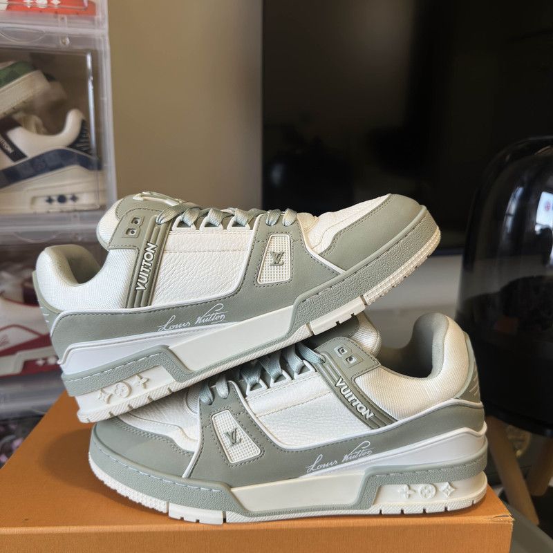 Louis Vuitton Louis Vuitton Low Top Trainer in Dark Green 0079 Size US 8.5 / EU 41-42 - 8 Thumbnail