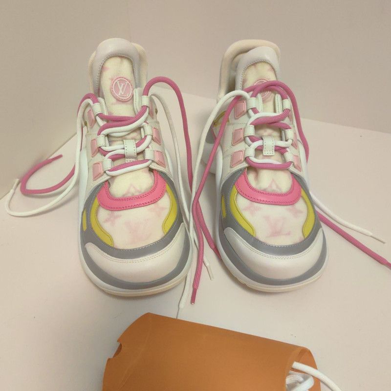 Louis Vuitton Louis Vuitton Archlight Fashion Sneakers in Pink and White 0079 Size US 7.5 / EU 40-41 - 2 Thumbnail