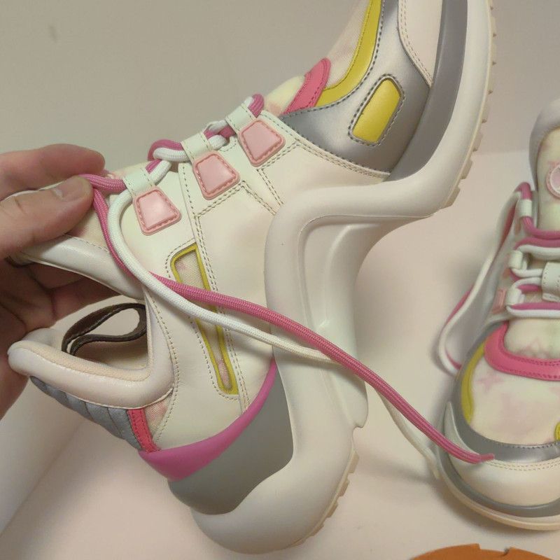 Louis Vuitton Louis Vuitton Archlight Fashion Sneakers in Pink and White 0079 Size US 7.5 / EU 40-41 - 8 Thumbnail