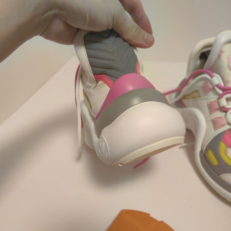 Louis Vuitton Louis Vuitton Archlight Fashion Sneakers in Pink and White 0079 Size US 7.5 / EU 40-41 - 18 Thumbnail