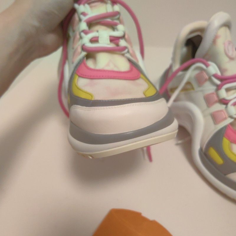Louis Vuitton Louis Vuitton Archlight Fashion Sneakers in Pink and White 0079 Size US 7.5 / EU 40-41 - 17 Thumbnail