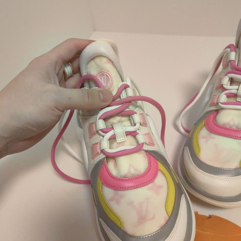 Louis Vuitton Louis Vuitton Archlight Fashion Sneakers in Pink and White 0079 Size US 7.5 / EU 40-41 - 9 Thumbnail