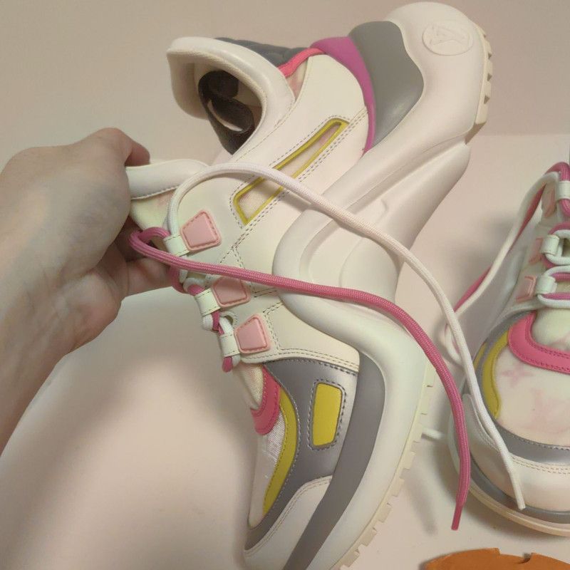 Louis Vuitton Louis Vuitton Archlight Fashion Sneakers in Pink and White 0079 Size US 7.5 / EU 40-41 - 7 Thumbnail