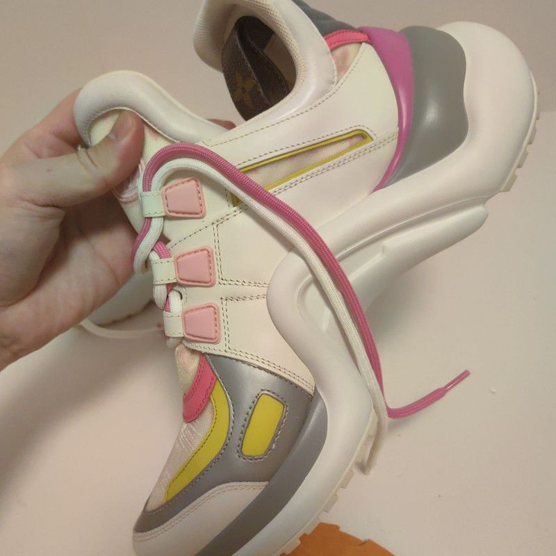 Louis Vuitton Louis Vuitton Archlight Fashion Sneakers in Pink and White 0079 Size US 7.5 / EU 40-41 - 12 Thumbnail