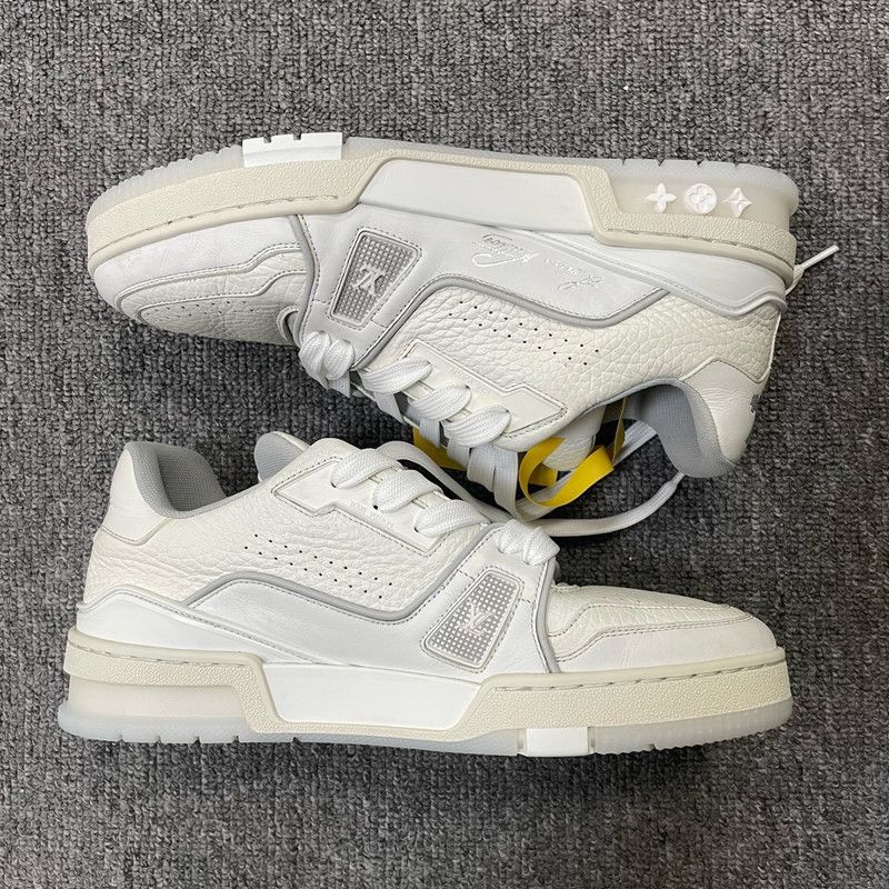 Louis Vuitton Louis Vuitton White Trainer Low Top Sneakers 0079 Size US 7.5 / EU 40-41 - 6 Thumbnail