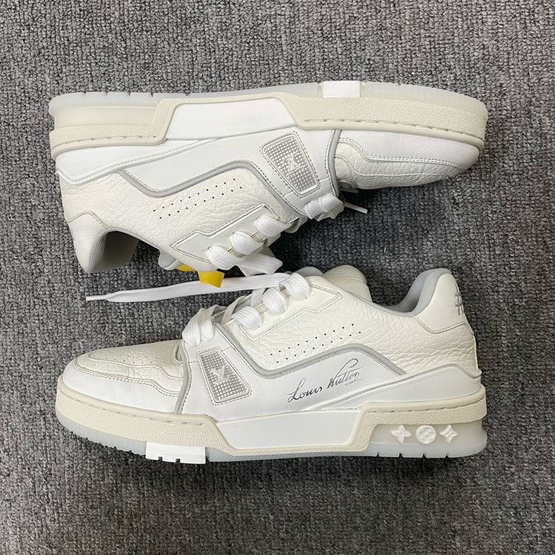 Louis Vuitton Louis Vuitton White Trainer Low Top Sneakers 0079 Size US 7.5 / EU 40-41 - 7 Thumbnail