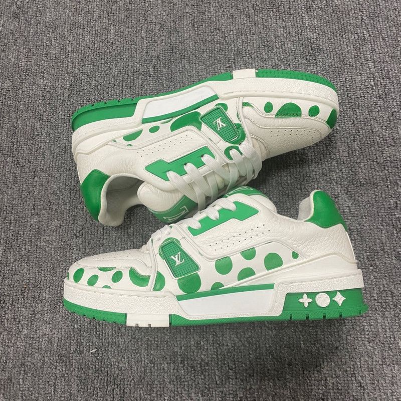 Louis Vuitton Yayoi Kusama x Louis Vuitton Trainer Sneakers 0079 Size US 6.5 / EU 39-40 - 5 Thumbnail