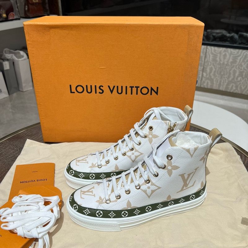 Louis Vuitton Louis Vuitton Stylish High-Top Sneakers 0079 Size US 5.5 / EU 38 - 6 Thumbnail