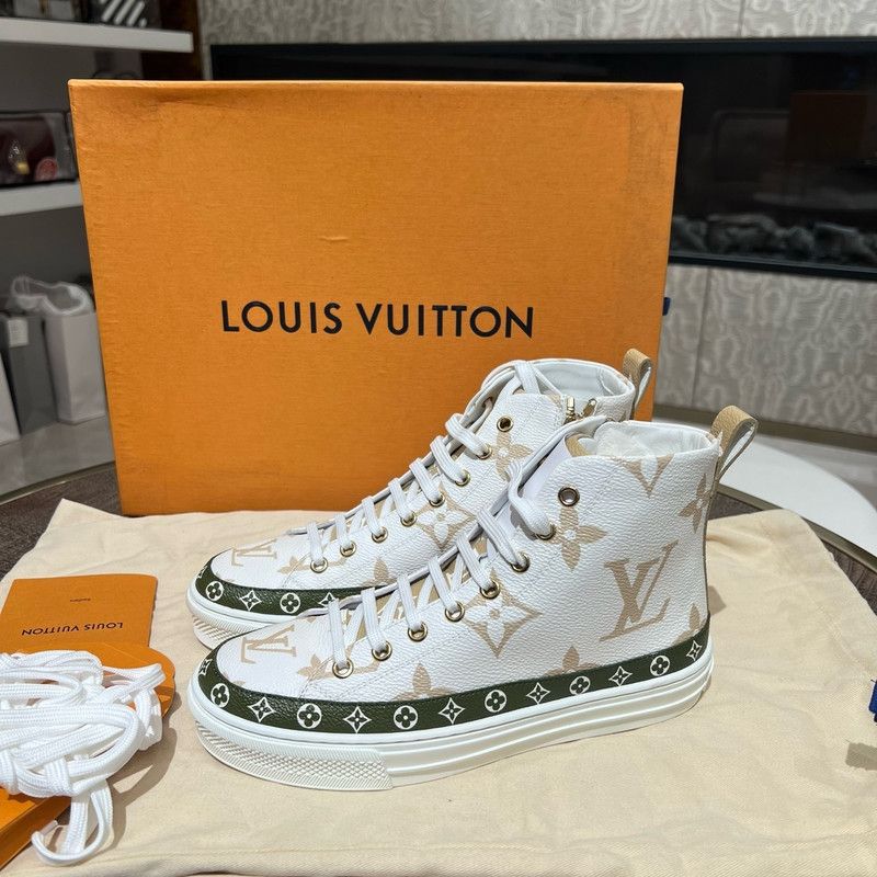 Louis Vuitton Louis Vuitton Stylish High-Top Sneakers 0079 Size US 5.5 / EU 38 - 7 Thumbnail