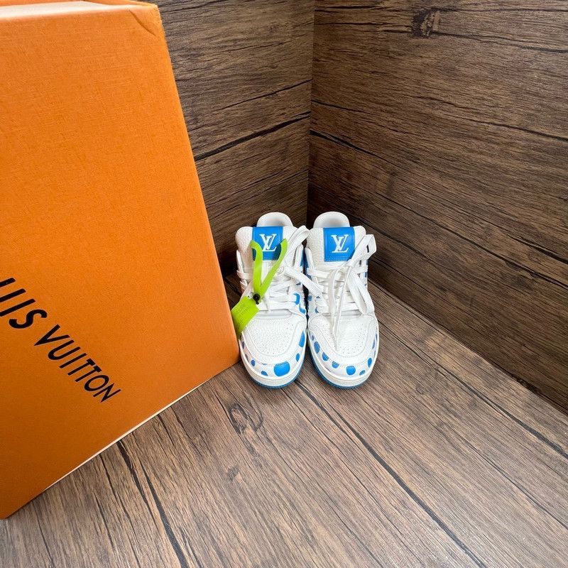 Louis Vuitton Yayoi Kusama x Louis Vuitton Blue Dot Trainers 0079 Size US 7.5 / EU 40-41 - 2 Thumbnail