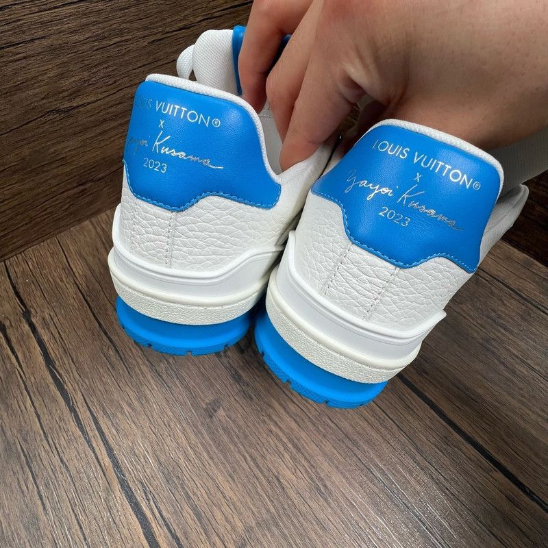 Louis Vuitton Yayoi Kusama x Louis Vuitton Blue Dot Trainers 0079 Size US 7.5 / EU 40-41 - 6 Thumbnail
