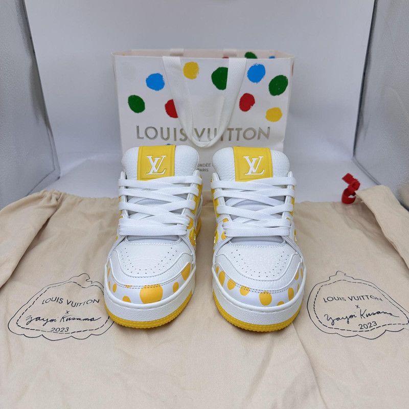 Louis Vuitton Yayoi Kusama x Louis Vuitton Stylish Low-Top Trainers 0079 Size US 5.5 / EU 38 - 2 Thumbnail