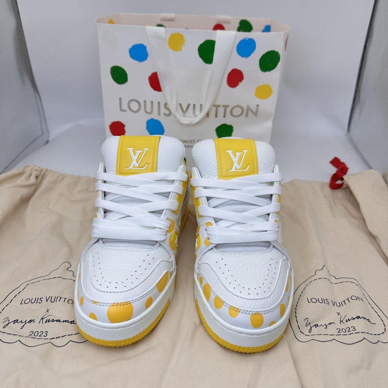 Louis Vuitton Yayoi Kusama x Louis Vuitton Stylish Low-Top Trainers 0079 Size US 5.5 / EU 38 - 8 Thumbnail