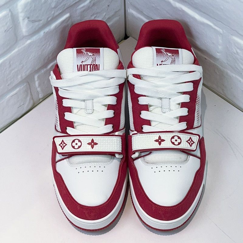 Louis Vuitton Louis Vuitton Casual Red and White Sneakers 0079 Size US 8.5 / EU 41-42 - 2 Thumbnail