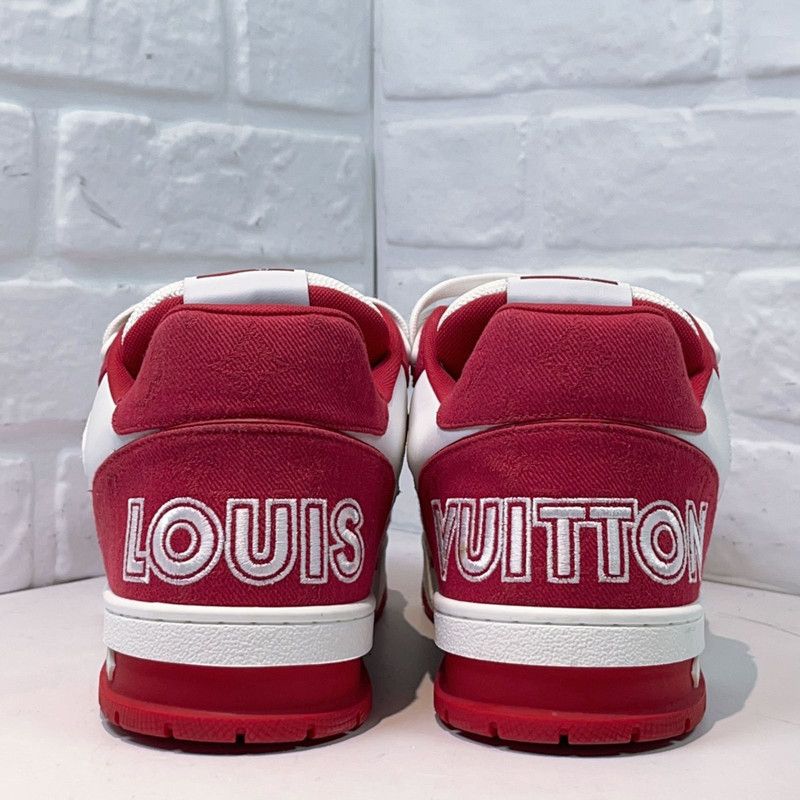 Louis Vuitton Louis Vuitton Casual Red and White Sneakers 0079 Size US 8.5 / EU 41-42 - 4 Thumbnail