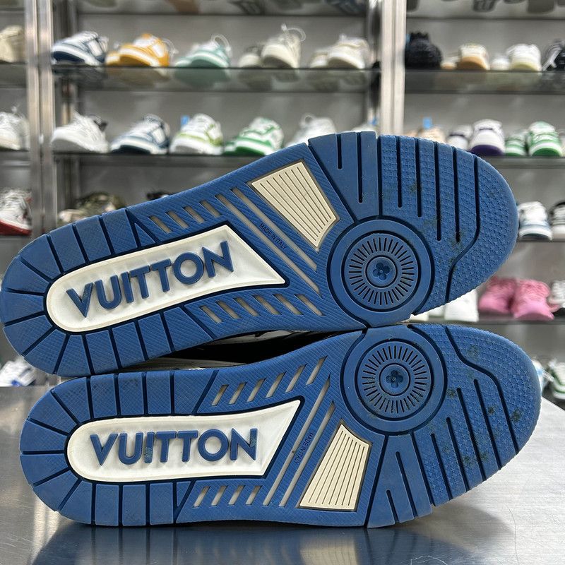 Louis Vuitton Louis Vuitton Trainer Black and Blue Sneakers 0079 Size US 8 / EU 41 - 4 Thumbnail