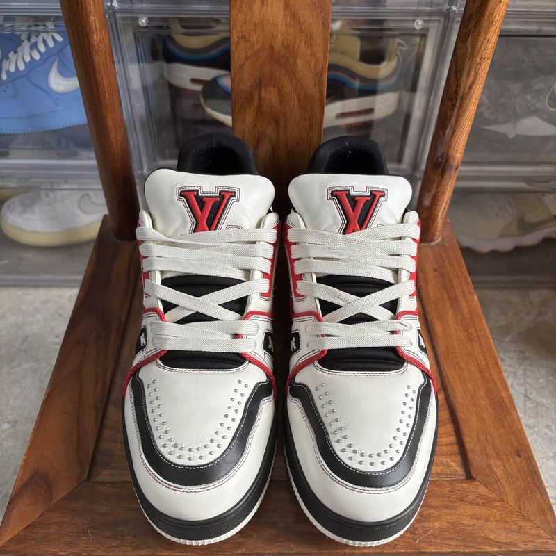 Louis Vuitton Louis Vuitton Red and Black Low-Top Trainers 0079 Size US 9 / EU 42 - 2 Thumbnail
