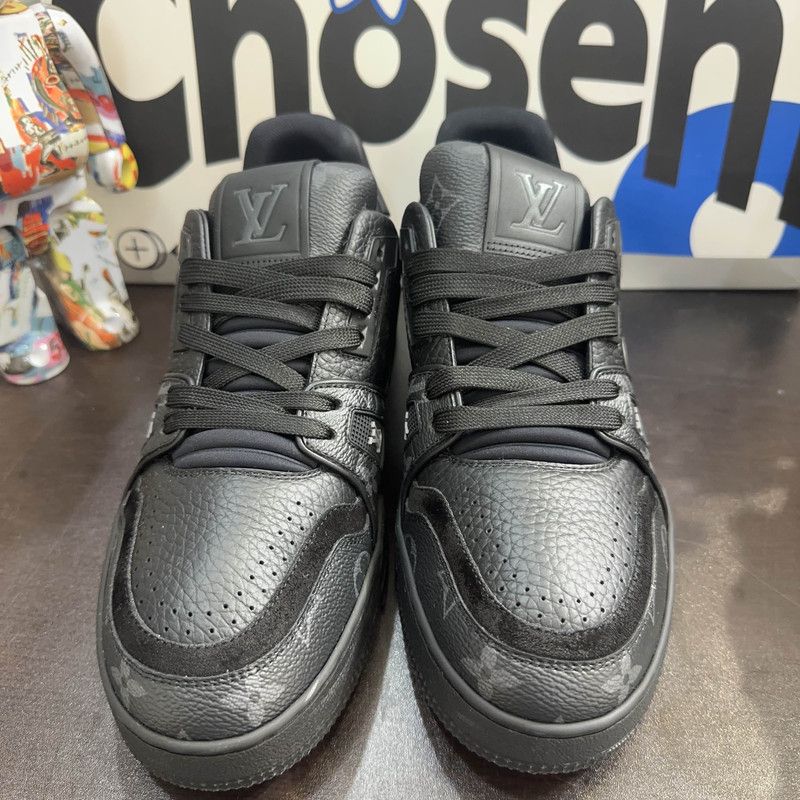 Louis Vuitton Louis Vuitton Trainer Monogram Black Sneakers 0079 Size US 8 / EU 41 - 2 Thumbnail