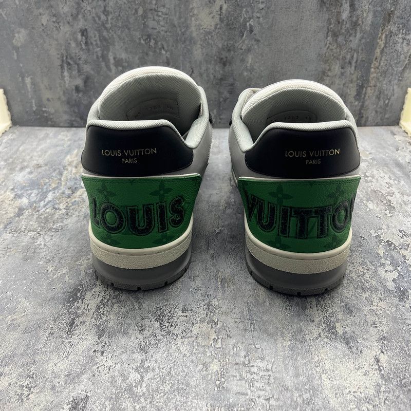Louis Vuitton Louis Vuitton Trainer Low Top Sneakers in Black Green 0079 Size US 10.5 / EU 43-44 - 3 Thumbnail