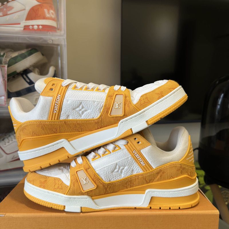 Louis Vuitton Louis Vuitton Yellow and White Low-top Casual Sneakers 0079 Size US 8.5 / EU 41-42 - 9 Thumbnail