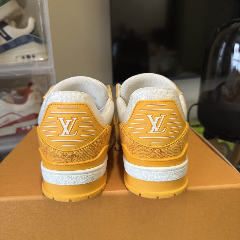 Louis Vuitton Louis Vuitton Yellow and White Low-top Casual Sneakers 0079 Size US 8.5 / EU 41-42 - 3 Thumbnail