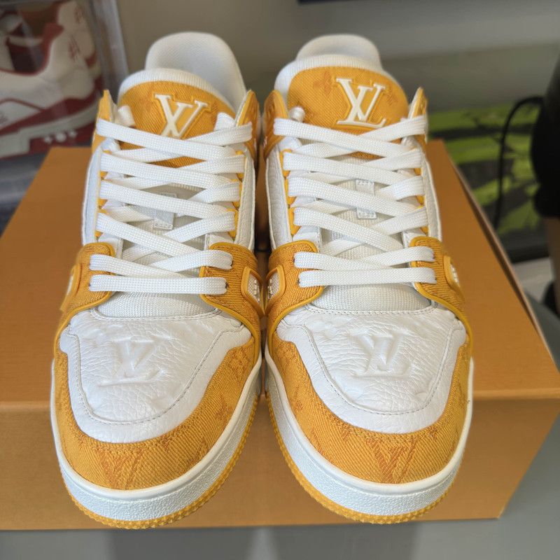 Louis Vuitton Louis Vuitton Yellow and White Low-top Casual Sneakers 0079 Size US 8.5 / EU 41-42 - 10 Thumbnail