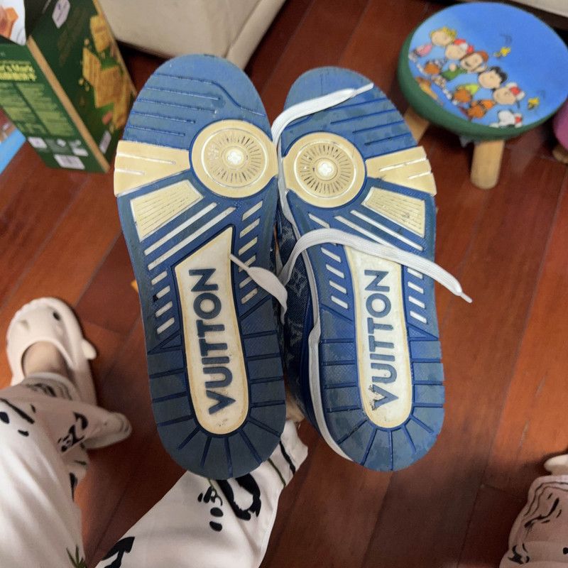 Louis Vuitton Louis Vuitton Denim Low-Top Trainers for All 0079 Size US 9.5 / EU 42-43 - 4 Thumbnail