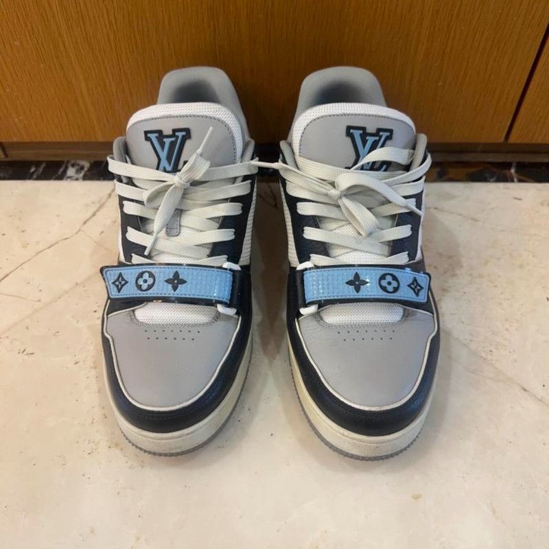 Louis Vuitton Louis Vuitton Low-Top Trainer Sneakers in Ocean Blue 0079 Size US 8 / EU 41 - 2 Thumbnail