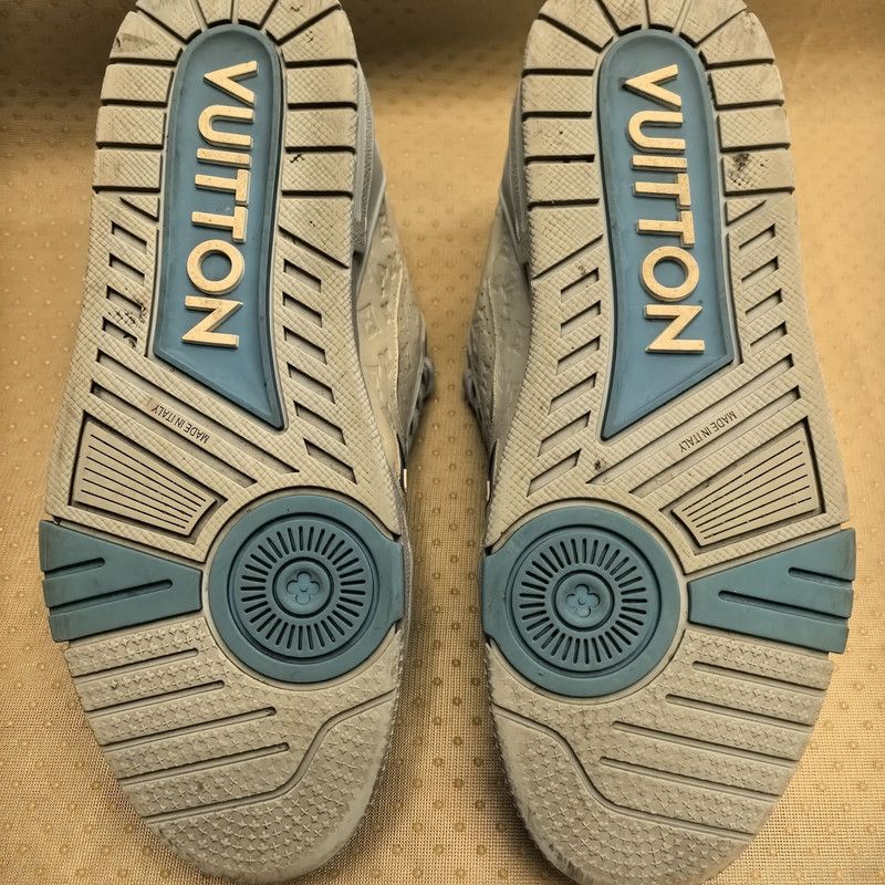 Louis Vuitton Tyler x Louis Vuitton Blue Trainer Sneakers 0079 Size US 8.5 / EU 41-42 - 4 Thumbnail