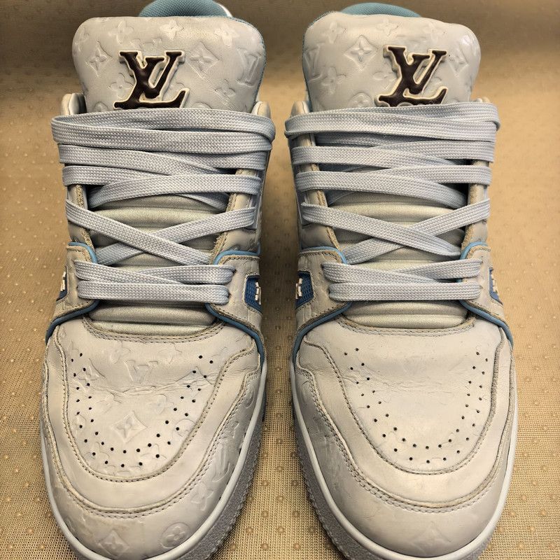 Louis Vuitton Tyler x Louis Vuitton Blue Trainer Sneakers 0079 Size US 8.5 / EU 41-42 - 2 Thumbnail