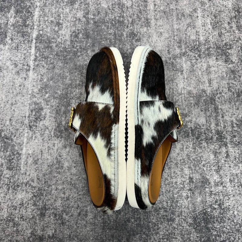 Louis Vuitton Easy Black Leather Slip-On Mules 0079