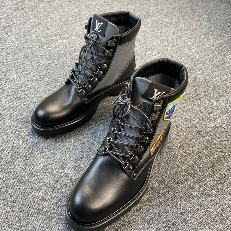 Louis Vuitton Louis Vuitton Black Outdoor Patchwork Boots 0079 Size US 8 / EU 41 - 2 Thumbnail