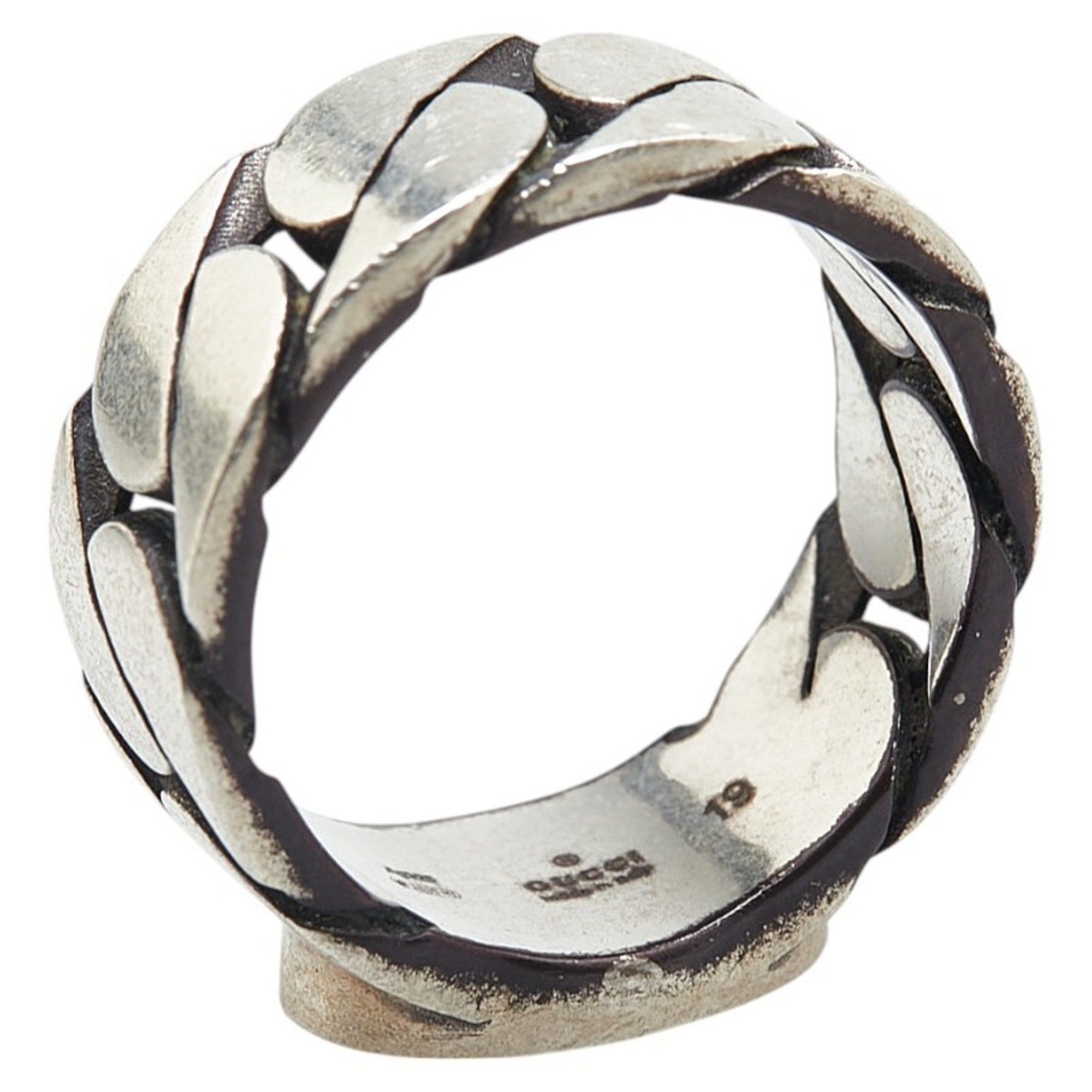 Gucci Gucci Interlocking G Chain Ring #19 SV925 Silver Men's GUCCI Size ONE SIZE - 7 Thumbnail
