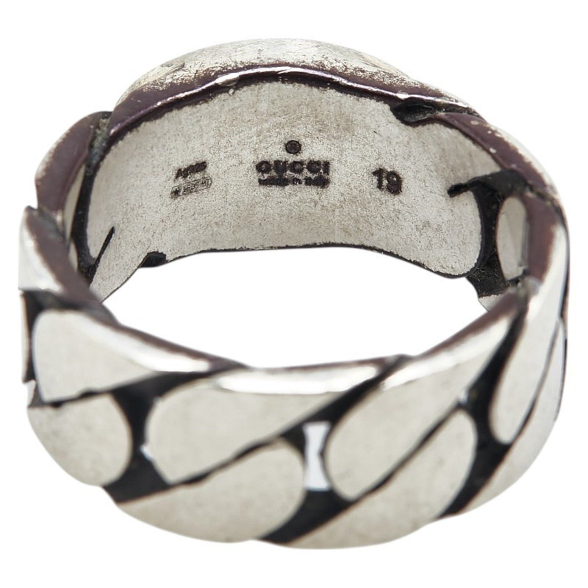 Gucci Gucci Interlocking G Chain Ring #19 SV925 Silver Men's GUCCI Size ONE SIZE - 8 Thumbnail
